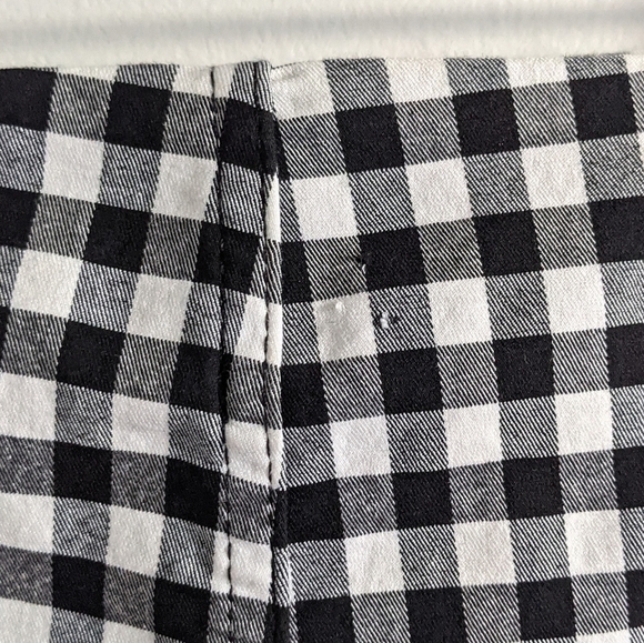 Free People Black And White Gingham Mini Skirt Stretch Cotton 8 Retro Twee - Picture 11 of 17